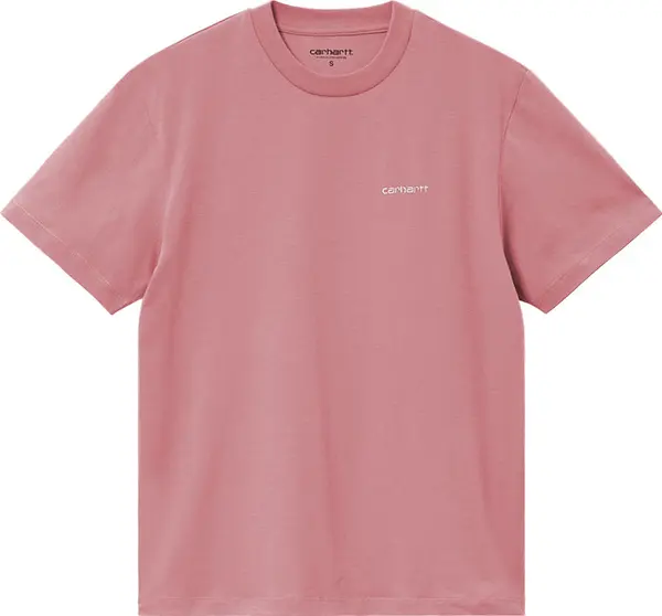 Carhartt WIP Carhartt WIP W' S/S Script Embroidery Tee Dusty Rose  Žene - Majice Carhartt WIP - Roza - I032293_2D8_XX-M - Size: M