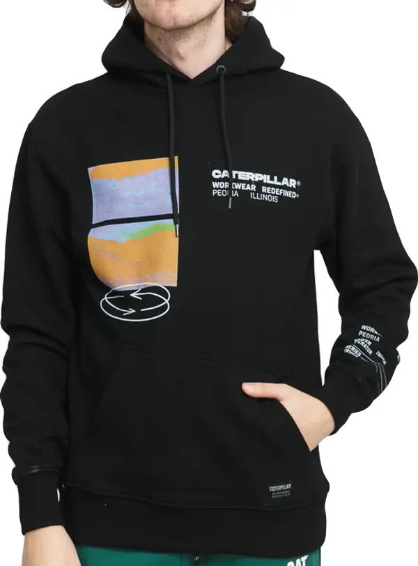 Caterpillar Caterpillar Fashion Pocket Hoodie Black Muškarci - Dukserice i džemperi s kapulja Caterpillar - Crna - 2910521-BLK-M - Size: M