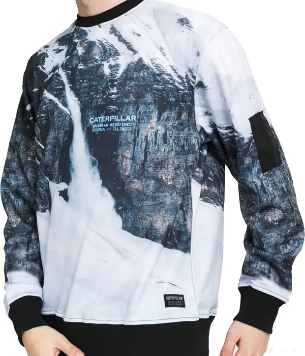 Caterpillar Caterpillar Rock Roundneck Blue Muškarci - Dukserice i džemperi s kapulja Caterpillar - Plava - 2910524-BLU-L - Size: L
