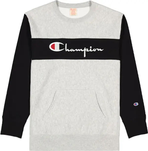 Champion Champion Colour Block Kangaroo Pocket Reverse Weave Sweatshirt Muškarci - Dukserice i džemperi s kapulja Champion - Siva - 214049-EM004-M - Size: M