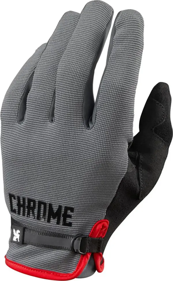 Chrome Chrome Industries Cycling Gloves 2.0 Unisex - Rukavice Chrome - Siva - AC-229-GYBK-NA-M - Size: M