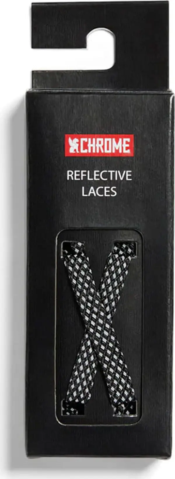 Chrome Chrome Industries Reflective Laces Unisex - Kočnice Chrome - Crna - AC-220-BKRF-NA-130cm - Size: 130cm