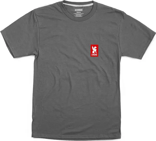 Chrome Chrome Industries Vertical Red Logo Tee Muškarci - Majice Chrome - Siva - AP-459-CHRD-NA-XL - Size: XL