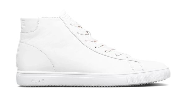 Clae Clae Bradley Mid Tripple White Leather
