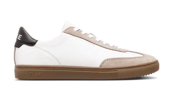 Clae Clae Deane White Leather Grey Dark Gum