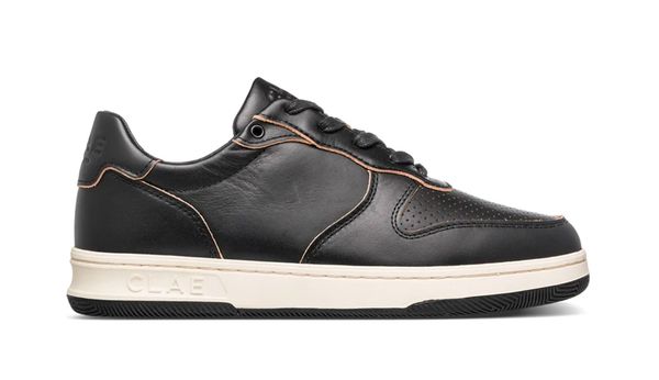 Clae Clae Malone Black Leather Raw Edge