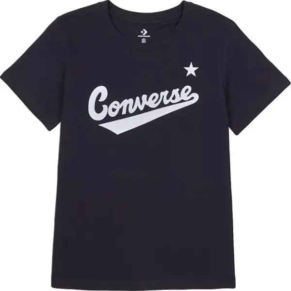 Converse Converse Center Front Nova Classic Tee Žene - Majice Converse - Crna - 10021940-A02-S - Size: S