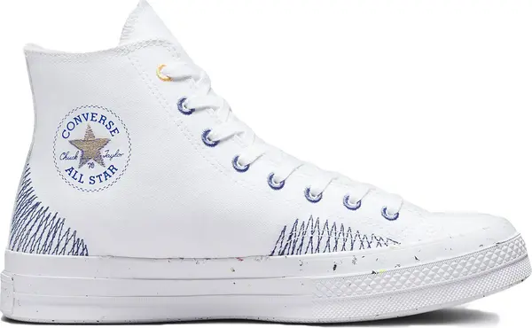 Converse Converse Chuck 70 Stitched White Indigo Unisex - Tenisice Converse - Bijela - A00408C-6 - Size: 6