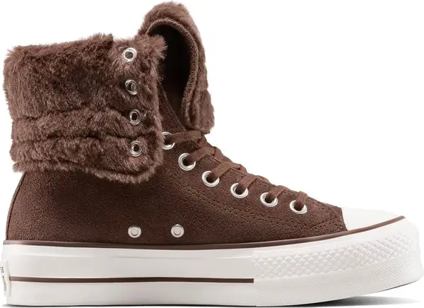 Converse Converse Chuck Taylor All Star Fold-Over Lift Platform XHi Faux Fur Žene - Tenisice Converse - Smeđa - A15230C-5 - Size: 5