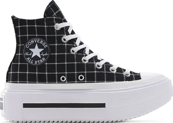 Converse Converse Chuck Taylor All Star Lift Double Stack Platform Plaid Žene - Tenisice Converse - Crna - A14157C-4 - Size: 4