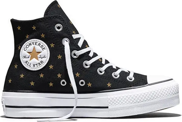 Converse Converse Chuck Taylor All Star Lift Platform Embroidered Stars Žene - Tenisice Converse - Crna - A16113C-5 - Size: 5