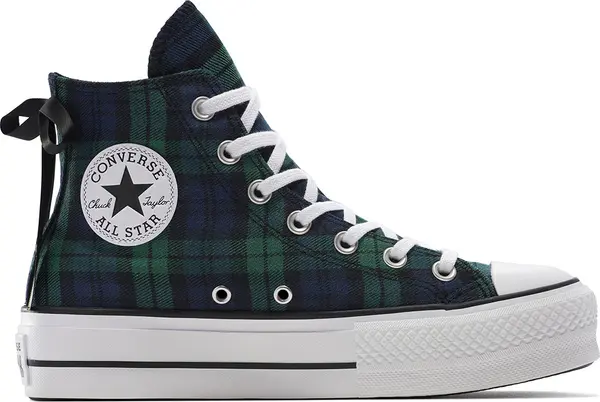 Converse Converse Chuck Taylor All Star Lift Platform Plaid Žene - Tenisice Converse - Zelena - A13879C-7 - Size: 7