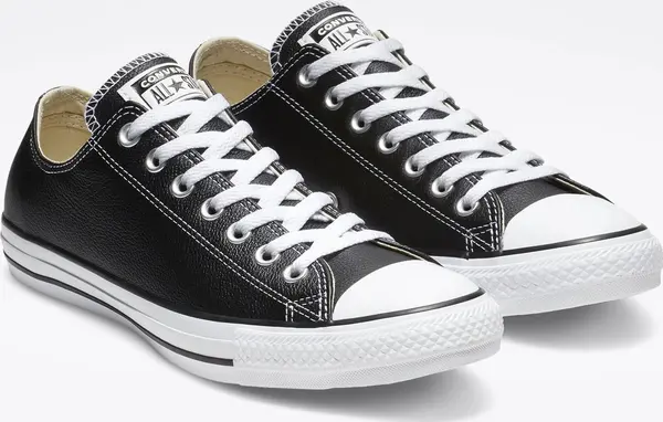 Converse Converse Chuck Taylor Leather Black Unisex - Tenisice Converse - Crna - 132174C-3.5UK - Size: 3.5