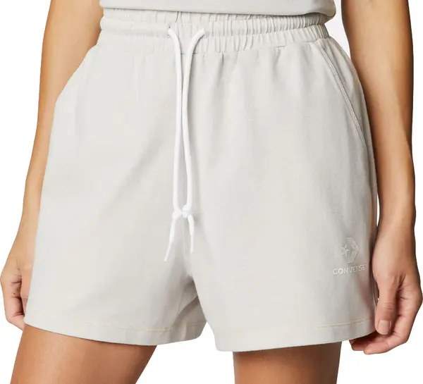 Converse Converse Heathered Drawstring Shorts Žene - Kratke hlače Converse - Bijela - 10023910-A01-XS - Size: XS