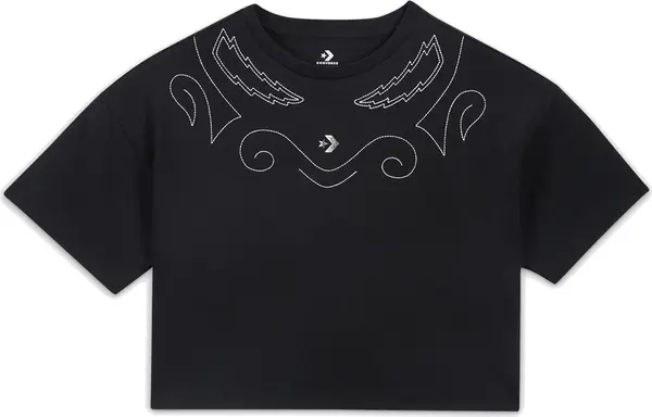 Converse Converse Proud To Be Oversized Cropped T-Shirt Žene - Majice Converse - Crna - 10027209-A01-XS - Size: XS