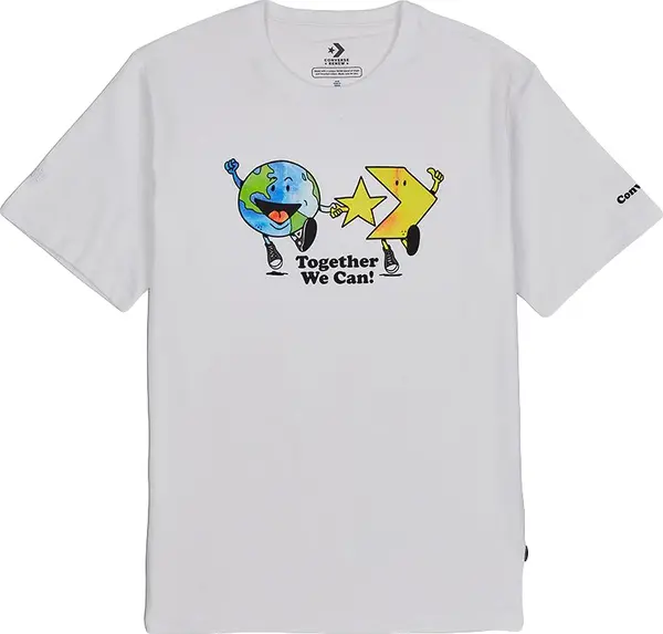 Converse Converse Renew Together We Can Tee White Muškarci - Majice Converse - Bijela - 10023059-A02-S - Size: S