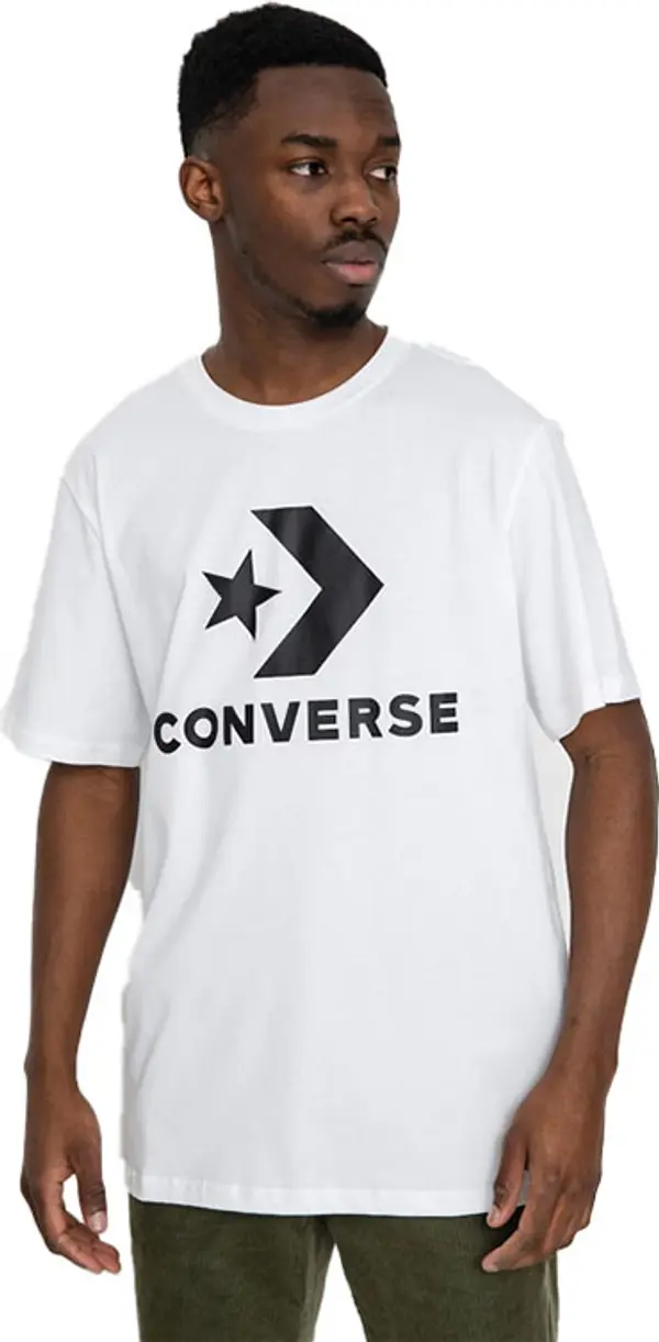 Converse Converse Standard Fit Large Logo Star Chevron Tee Muškarci - Majice Converse - Bijela - 10025458-A03-S - Size: S