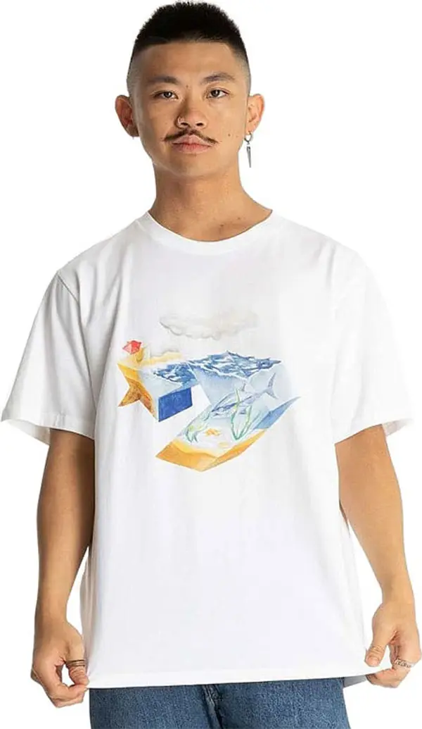 Converse Converse Star Chevron Ocean T-Shirt Muškarci - Majice Converse - Bijela - 10024746-A02-S - Size: S