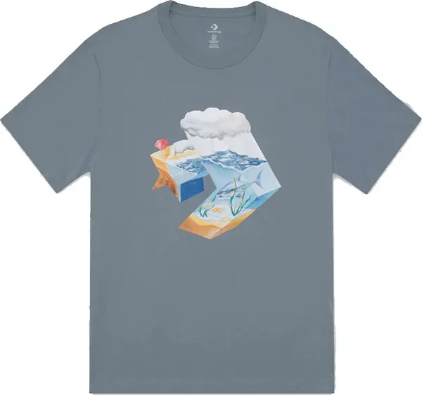 Converse Converse Star Chevron Ocean T-Shirt Muškarci - Majice Converse - Plava - 10024746-A03-M - Size: M