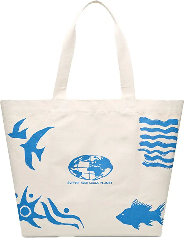 Dedicated Dedicated Beach Bag Sundre Beach Collage Off-White Unisex - Ruksaci i torbe Dedicated - Bezbojan - 22671-One-size - Size: One size