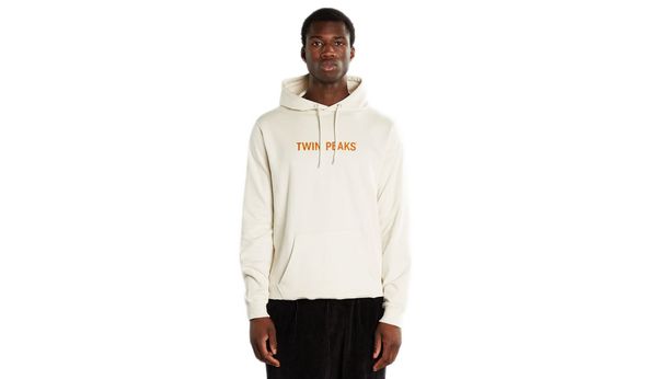 Dedicated Dedicated Hoodie Falun Twin Peaks Logo Oat White