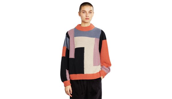 Dedicated Dedicated Sweater Knitted Rutbo Blocks Multi Berry