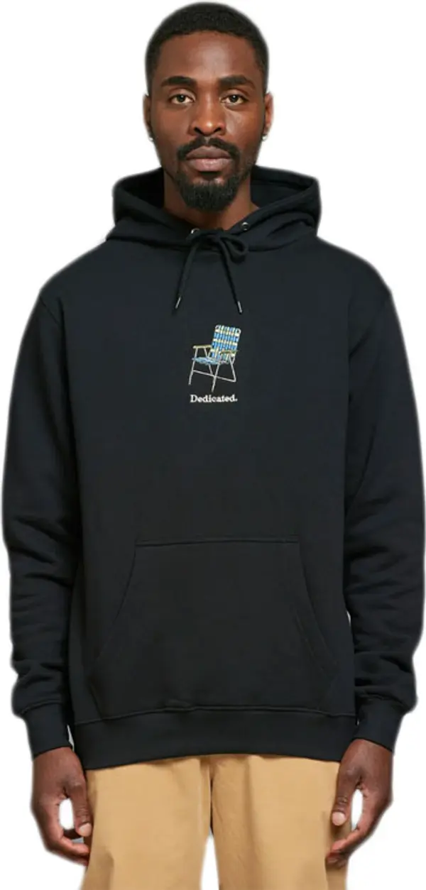 Dedicated Dedicated Hoodie Falun Lawn Chair Black Muškarci - Dukserice i džemperi s kapulja Dedicated - Crna - 21131-M - Size: M