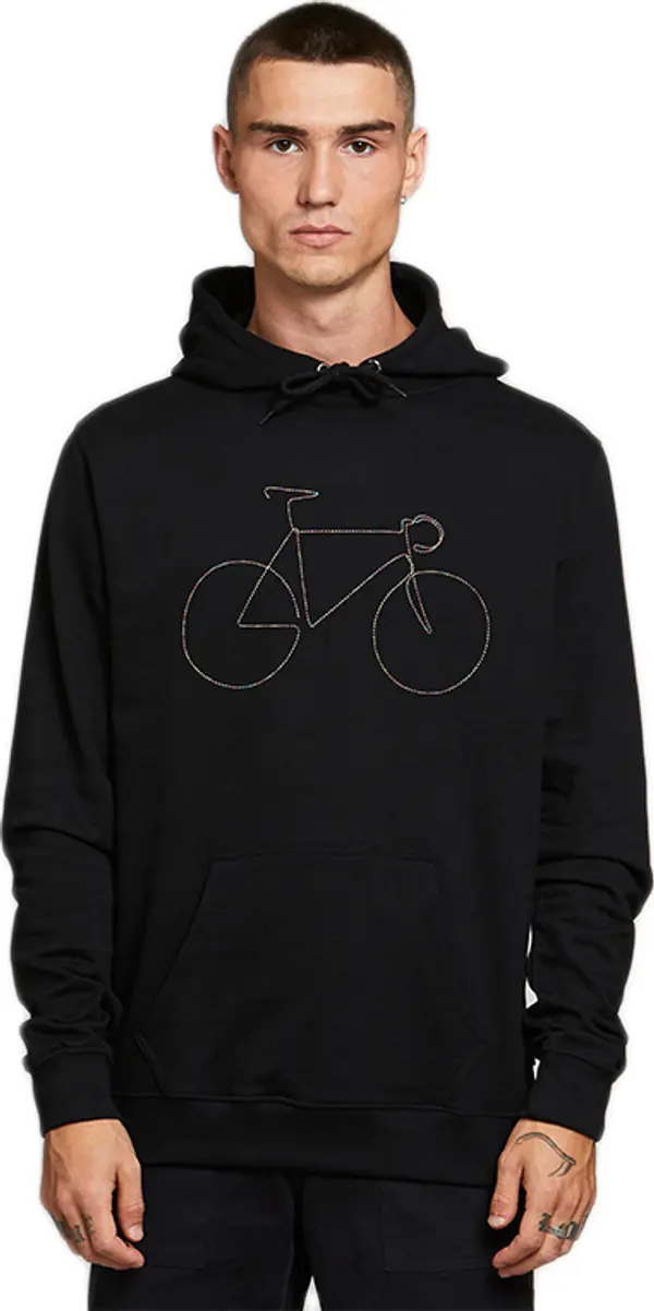 Dedicated Dedicated Hoodie Falun Rainbow Bicycle Black Muškarci - Dukserice i džemperi s kapulja Dedicated - Crna - 18304-M - Size: M