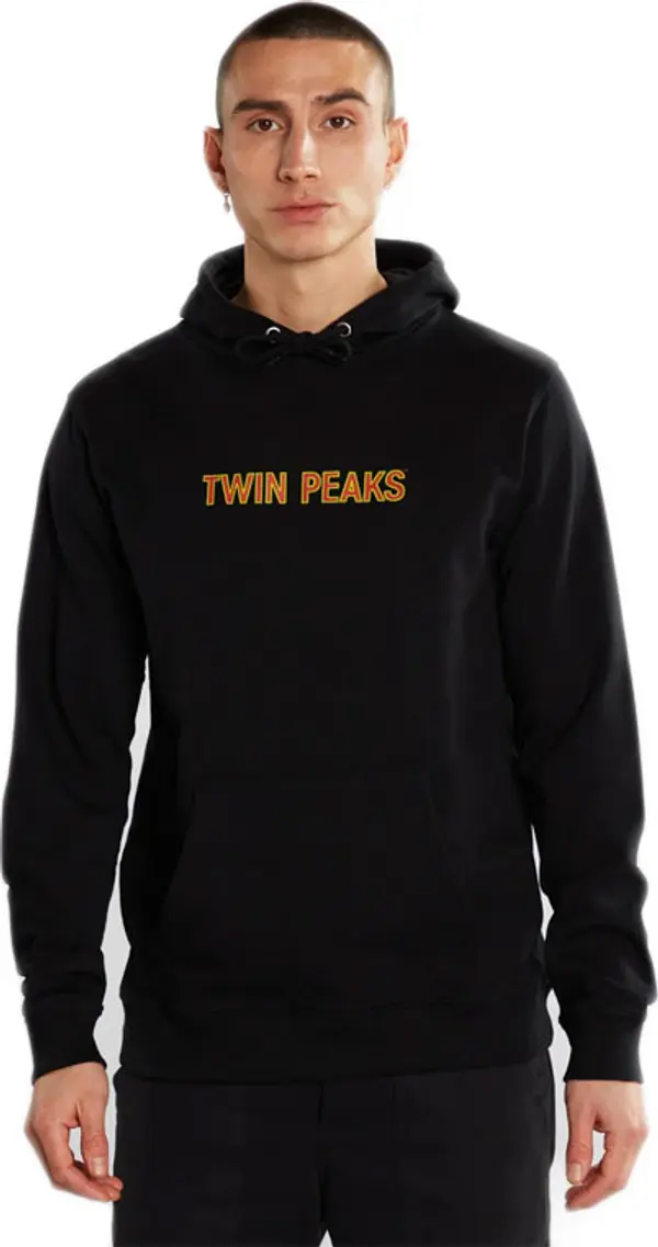Dedicated Dedicated Hoodie Falun Twin Peaks Logo Black Muškarci - Dukserice i džemperi s kapulja Dedicated - Crna - 20226-M - Size: M