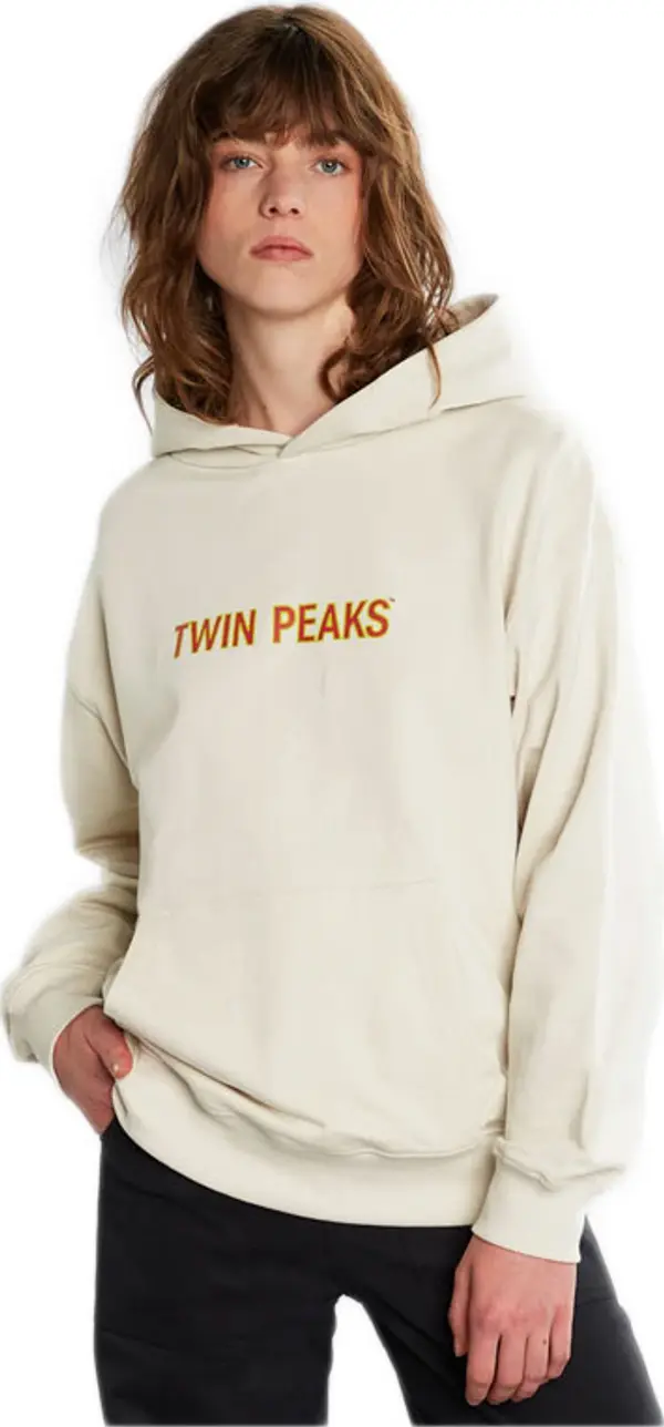 Dedicated Dedicated Hoodie Sundborn Twin Peaks Logo Oat White Žene - Dukserice i džemperi s kapulja Dedicated - Bijela - 20229-S - Size: S