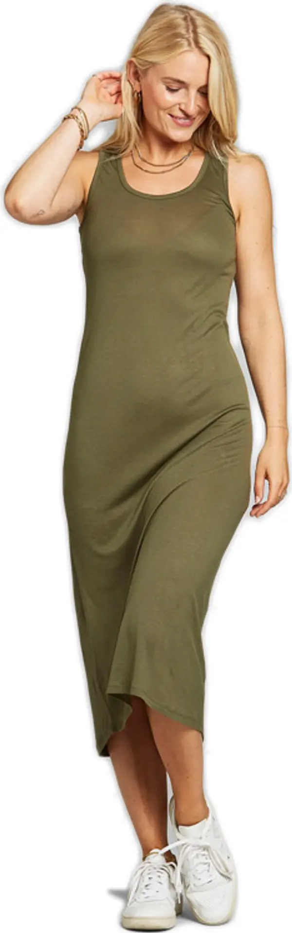 Dedicated Dedicated Jersey Dress Kristinehamn Leaf Green Žene - Haljina Dedicated - Zelena - 18716-S - Size: S