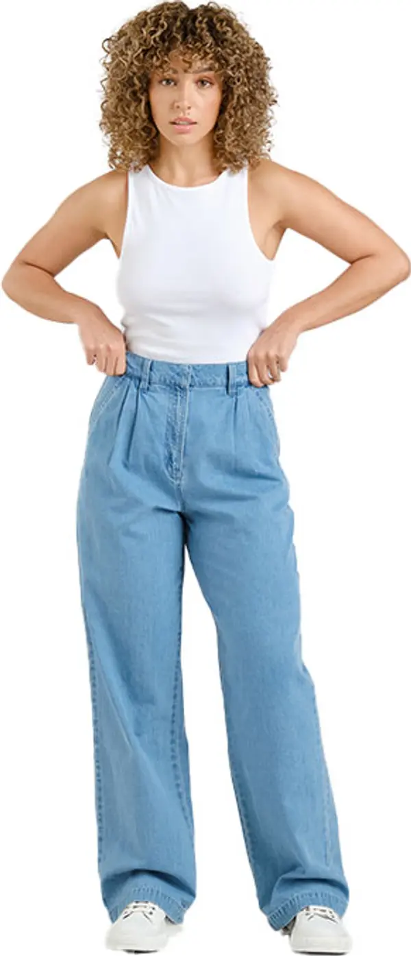 Dedicated Dedicated Pants Vickleby Denim Light Blue Žene - Hlače Dedicated - Plava - 22647-S - Size: S