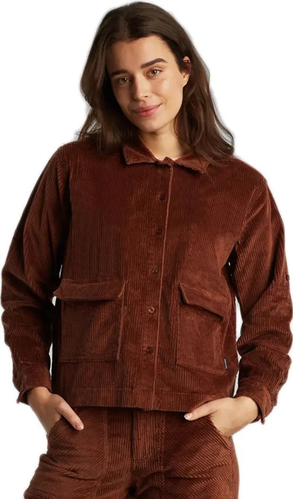 Dedicated Dedicated Shirt Lima Corduroy Brown Žene - košulja Dedicated - Smeđa - 19062-M - Size: M