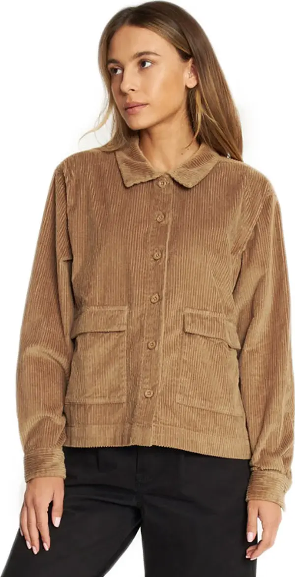 Dedicated Dedicated Shirt Lima Corduroy Tiger Brown Žene - košulja Dedicated - Smeđa - 20499-S - Size: S