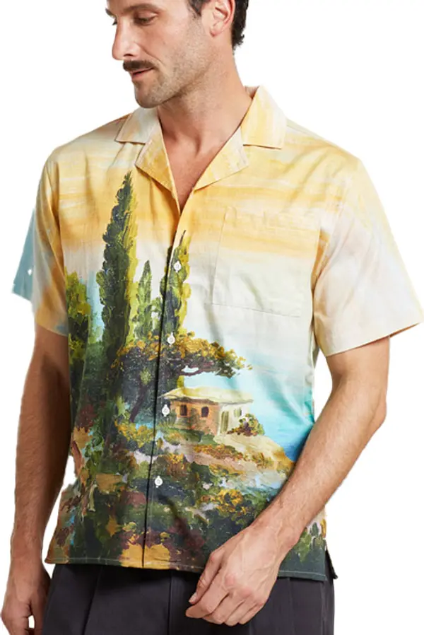 Dedicated Dedicated Shirt Marstrand Oceanview Multi Color Muškarci - košulja Dedicated - Velikobojan - 21883-M - Size: M