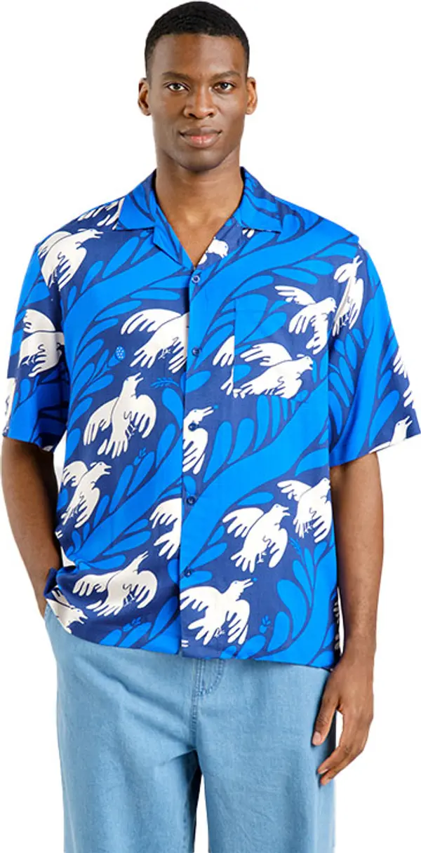 Dedicated Dedicated Shirt Marstrand The Phoenix Blue Muškarci - košulja Dedicated - Plava - 22724-L - Size: L