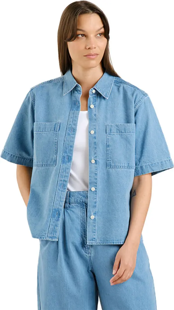 Dedicated Dedicated Shirt Stensvik Denim Light Blue Žene - košulja Dedicated - Plava - 22636-L - Size: L