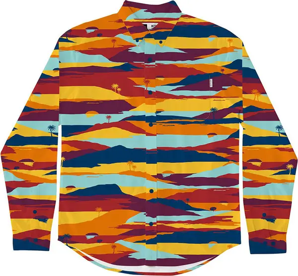 Dedicated Dedicated Shirt Varberg Sunset Orange Muškarci - košulja Dedicated - Velikobojan - 16787-L - Size: L