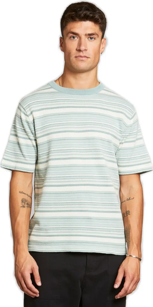 Dedicated Dedicated Short Sleeve Knitted T-shirt Husum Mint Muškarci - Majice Dedicated - Zelena - 18540-M - Size: M