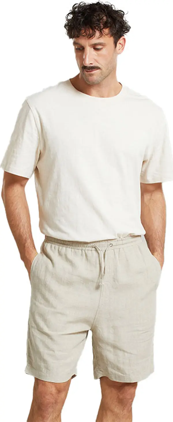 Dedicated Dedicated Shorts Vejle Linen Ecru Muškarci - Kratke hlače Dedicated - Bezbojan - 21897-M - Size: M