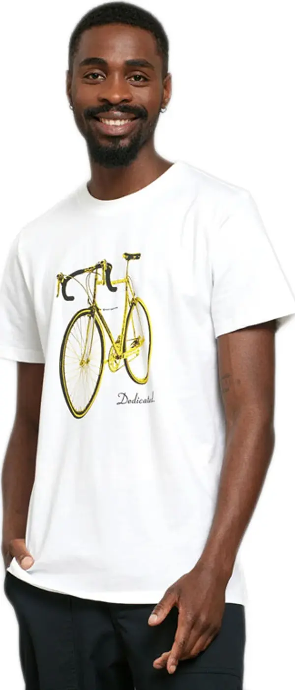 Dedicated Dedicated Stockholm Andy Bike White Muškarci - Majice Dedicated - Bijela - 21037-M - Size: M