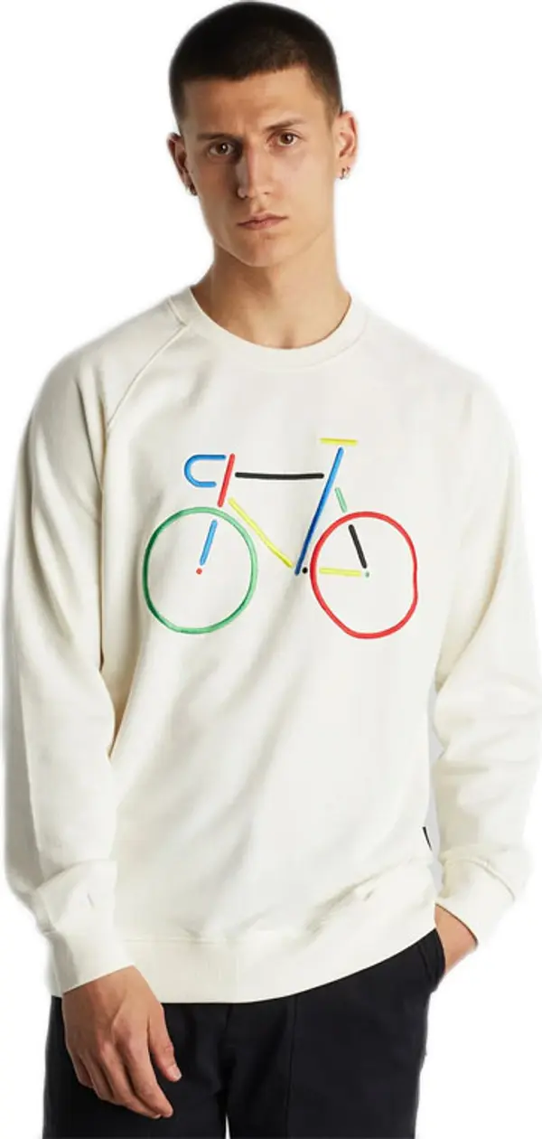 Dedicated Dedicated Sweatshirt Malmoe Color Bike Off-White Muškarci - Dukserice i džemperi s kapulja Dedicated - Bijela - 19887-L - Size: L