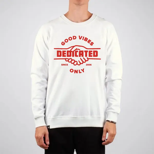 Dedicated Dedicated Sweatshirt Malmoe Good Hands Off-White Muškarci - Dukserice i džemperi s kapulja Dedicated - Bijela - 16108-L - Size: L