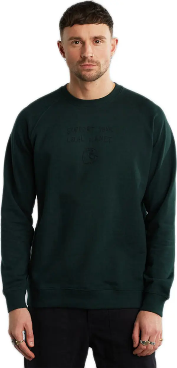 Dedicated Dedicated Sweatshirt Malmoe Local Planet Dark Green Muškarci - Dukserice i džemperi s kapulja Dedicated - Zelena - 18824-S - Size: S