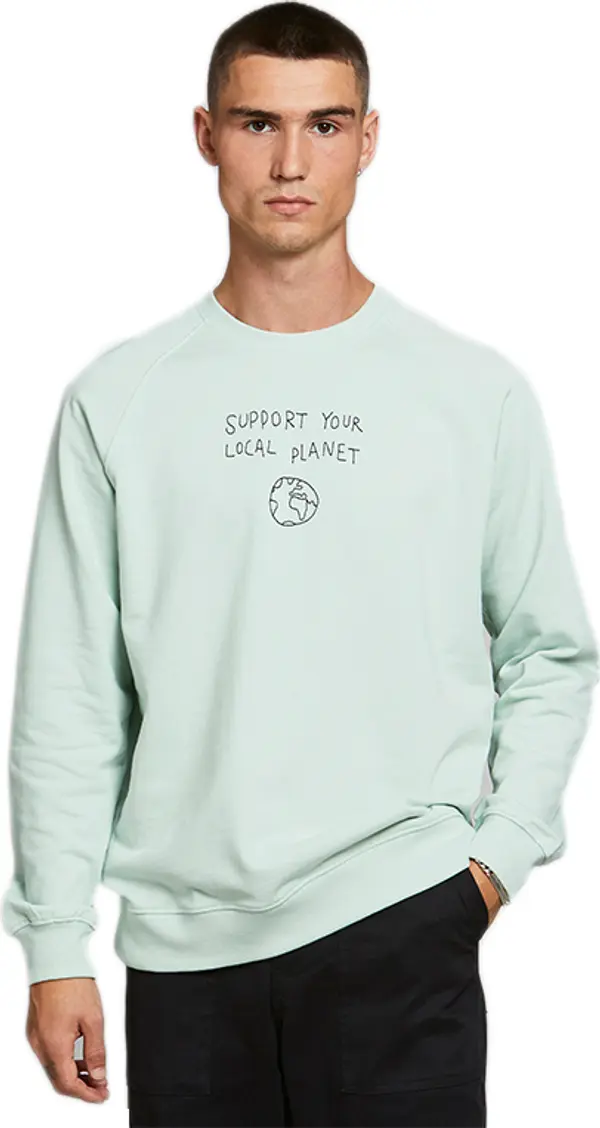 Dedicated Dedicated Sweatshirt Malmoe Local Planet Mint Muškarci - Dukserice i džemperi s kapulja Dedicated - Zelena - 18337-S - Size: S
