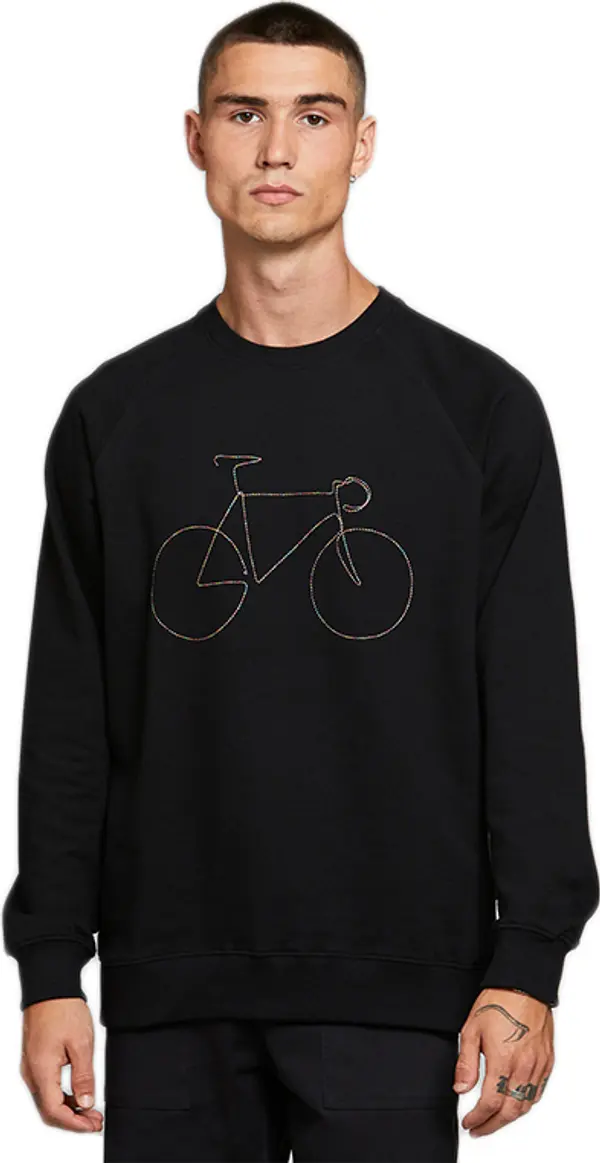 Dedicated Dedicated Sweatshirt Malmoe Rainbow Bicycle Black Muškarci - Dukserice i džemperi s kapulja Dedicated - Crna - 18301-M - Size: M