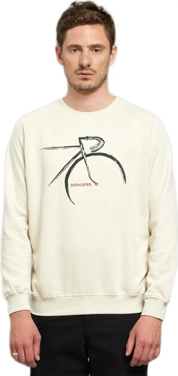 Dedicated Dedicated Sweatshirt Malmoe Side Bikes Oat White Muškarci - Dukserice i džemperi s kapulja Dedicated - Bijela - 21126-L - Size: L
