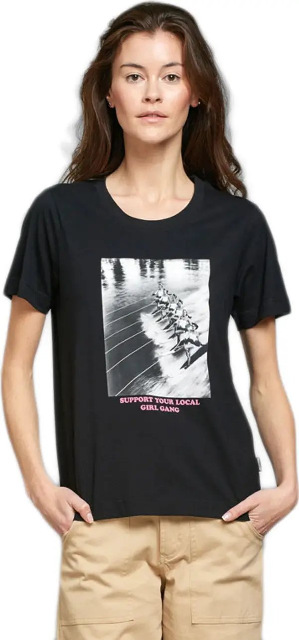 Dedicated Dedicated T-shirt Mysen Waterski Gang Black Žene - Majice Dedicated - Crna - 21115-S - Size: S