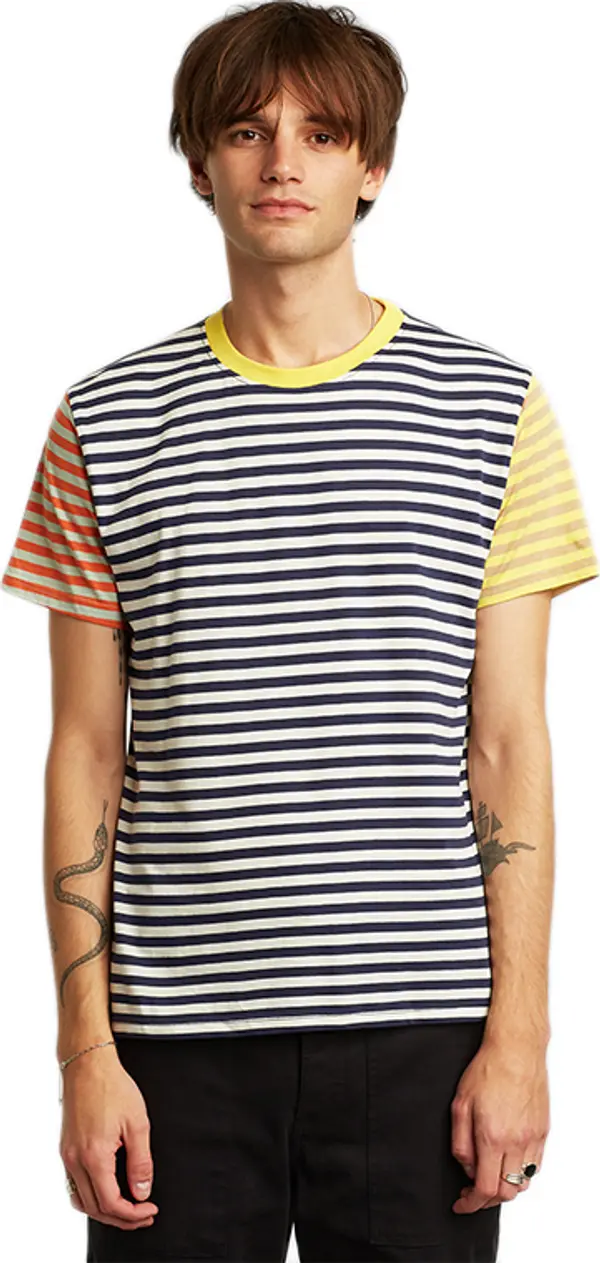 Dedicated Dedicated T-shirt Stockholm Block Stripes Multi Color Muškarci - Majice Dedicated - Velikobojan - 18549-XL - Size: XL
