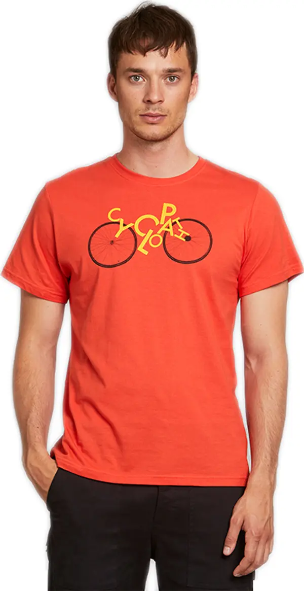Dedicated Dedicated T-shirt Stockholm Cyclopath Pale Red Muškarci - Majice Dedicated - Crvena - 18284-S - Size: S